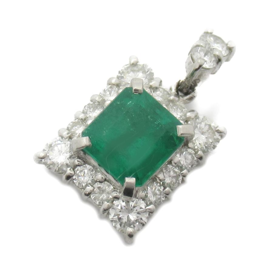JEWELRY ジュエリー ペンダントトップ エメラルド グリーン系 Pt900 