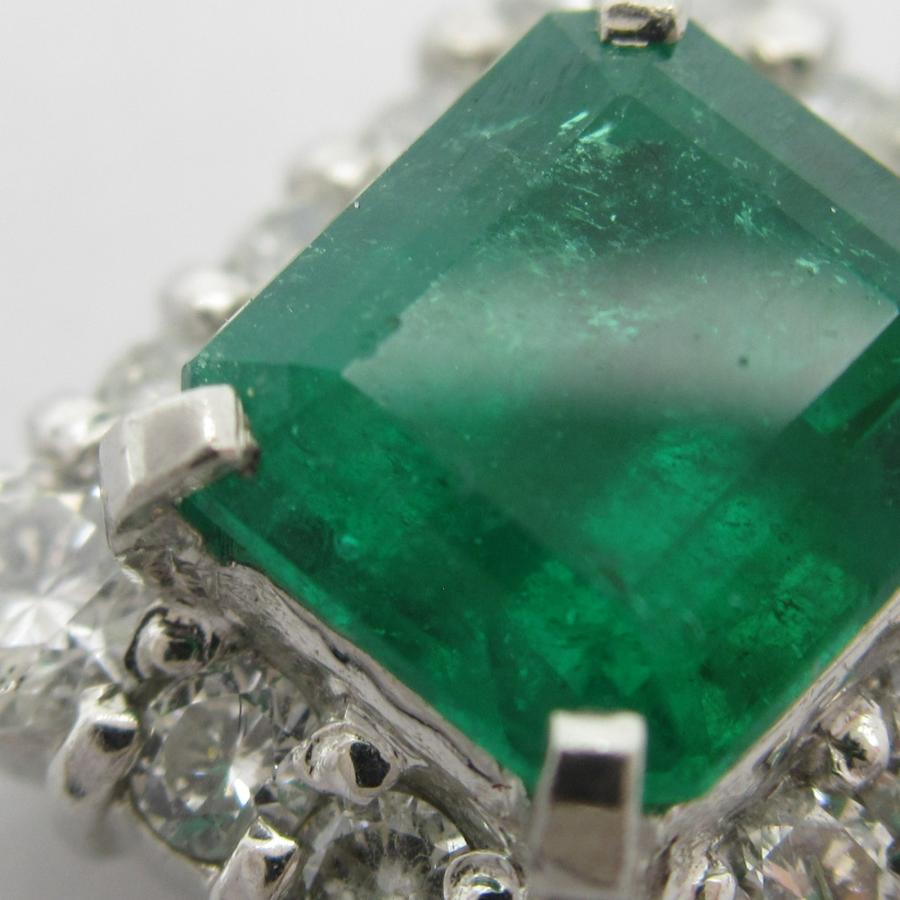 JEWELRY ジュエリー ペンダントトップ エメラルド グリーン系 Pt900 