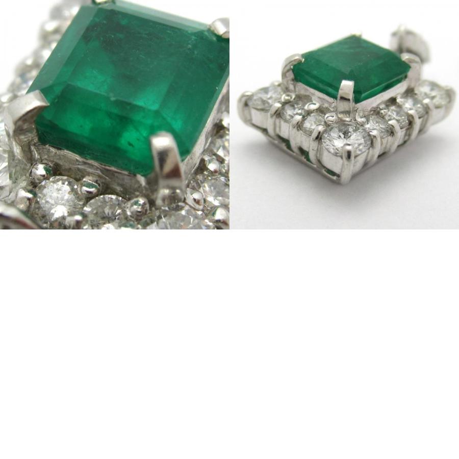 JEWELRY ジュエリー ペンダントトップ エメラルド グリーン系 Pt900 