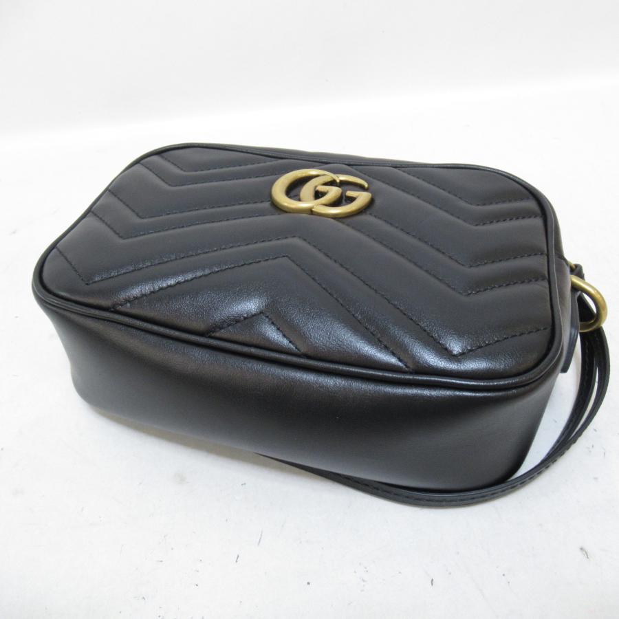 GUCCI グッチ ショルダーバッグ ブラック系 カーフ(牛革) 中古 GUCCI グッチ ショルダーバッグ ブラック系 カーフ(牛革) 中古