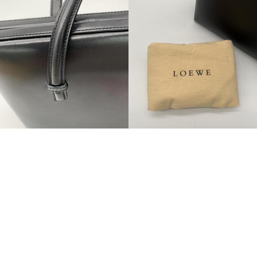 LOEWE ロエベ トートバッグ ブラック系 レザー 中古 レディース LOEWE ロエベ トートバッグ ブラック系 レザー 中古 レディース