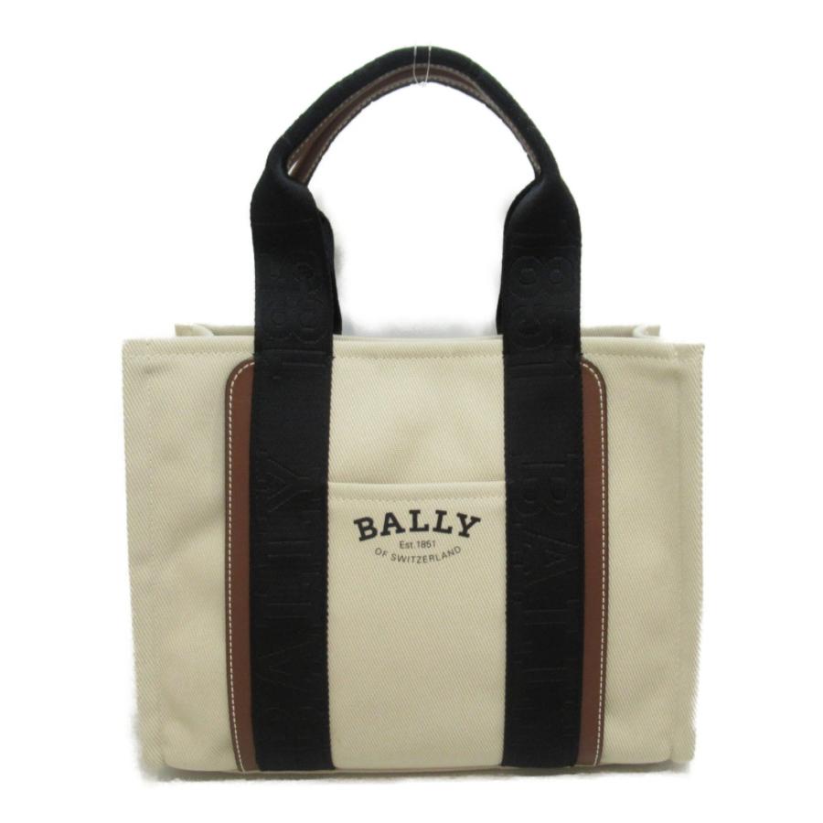 Bally BALLY バリー トートバッグ ホワイト系 キャンバス レディース 