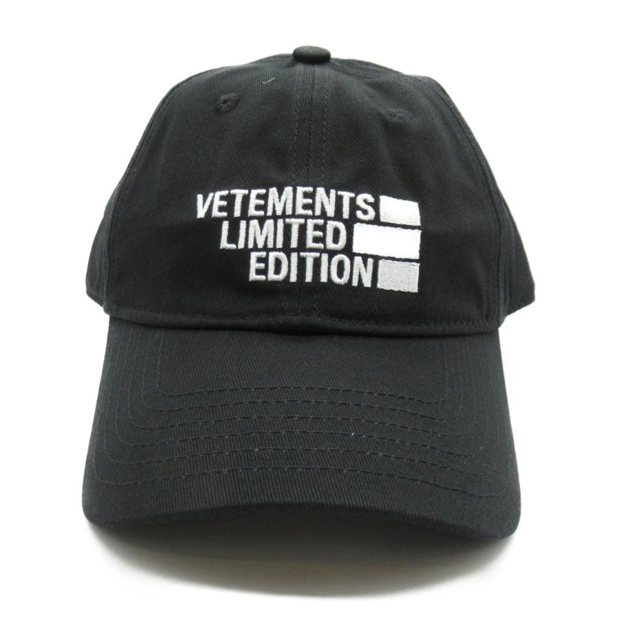 VETEMENTS ヴェトモン キャップ ロゴ ブラック系 コットン メンズ 