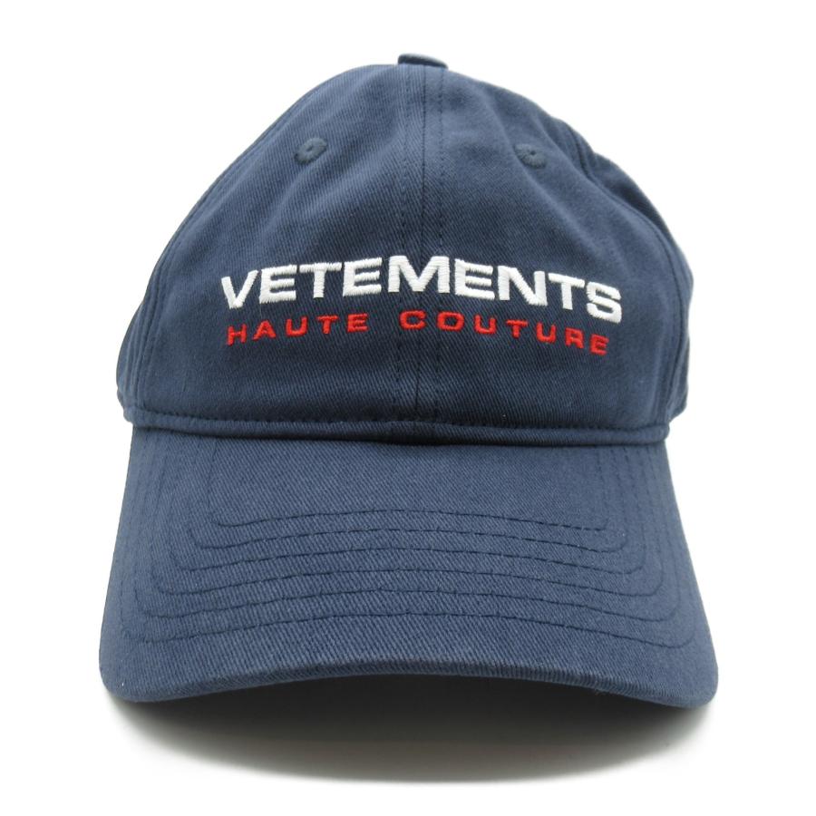 VETEMENTS ヴェトモン キャップ ロゴ ネイビー系 コットン VETEMENTS ヴェトモン キャップ ロゴ ネイビー系 コットン