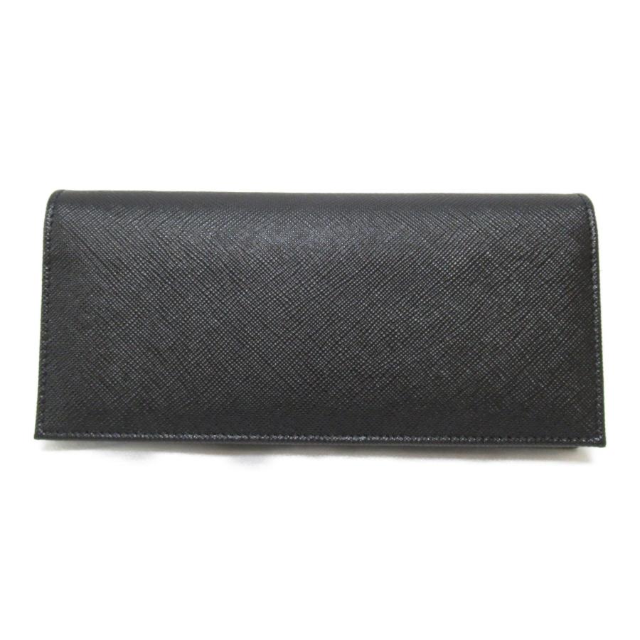 PRADA プラダ 二つ折り長財布 ZIP長財布 ブラック系 レザー PRADA プラダ 二つ折り長財布 ZIP長財布 ブラック系 レザー