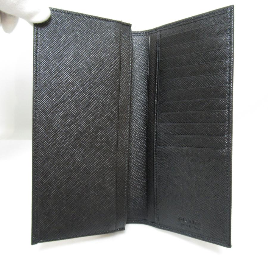 PRADA プラダ 二つ折り長財布 ZIP長財布 ブラック系 レザー PRADA プラダ 二つ折り長財布 ZIP長財布 ブラック系 レザー