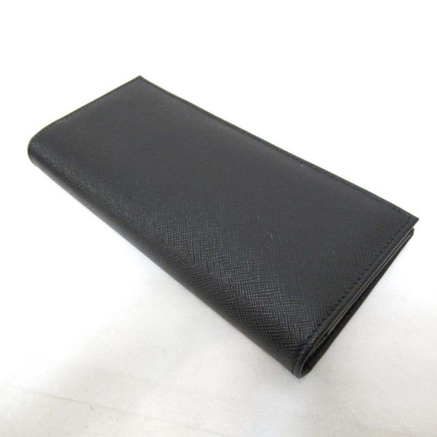 PRADA プラダ 二つ折り長財布 ZIP長財布 ブラック系 レザー PRADA プラダ 二つ折り長財布 ZIP長財布 ブラック系 レザー
