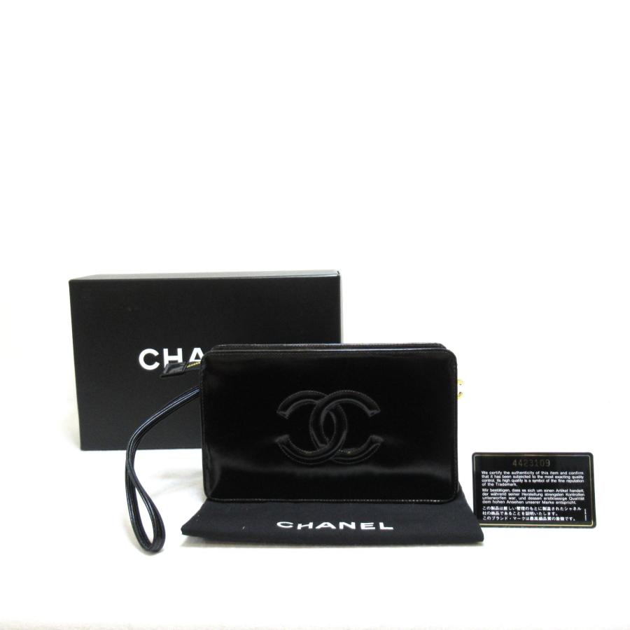 CHANEL シャネル セカンドバッグ クラッチバッグ ブラック系 CHANEL シャネル セカンドバッグ クラッチバッグ ブラック系