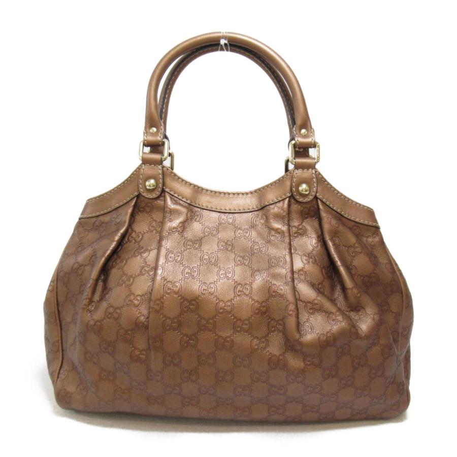 GUCCI トートバッグ ブラウン 本革 - バッグ