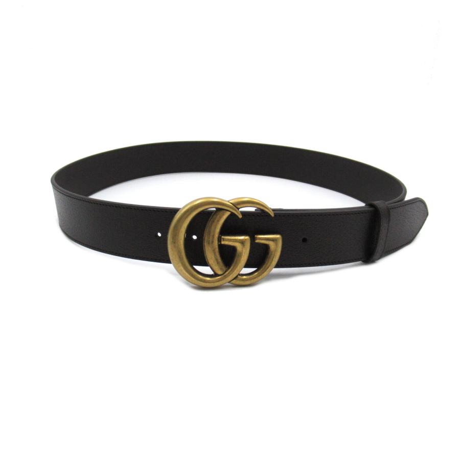 GUCCI グッチ ベルト GGロゴベルト ブラウン系 レザー メンズ 