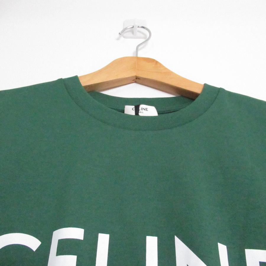 CELINE セリーヌ 半袖Tシャツ 半袖 Tシャツ グリーン系 コットン CELINE セリーヌ 半袖Tシャツ 半袖 Tシャツ グリーン系 コットン