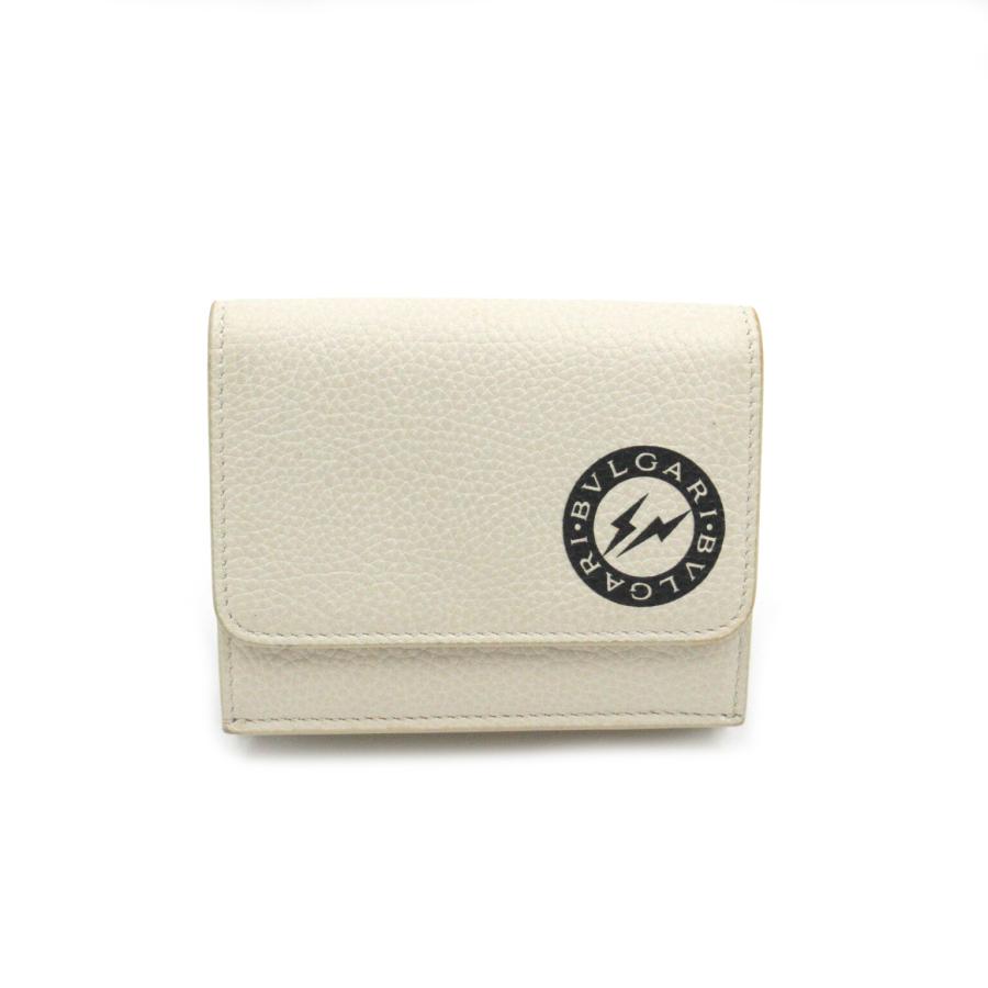 BVLGARI ブルガリ 三つ折り長財布 FRAGMENT 三つ折財布 ホワイト系 