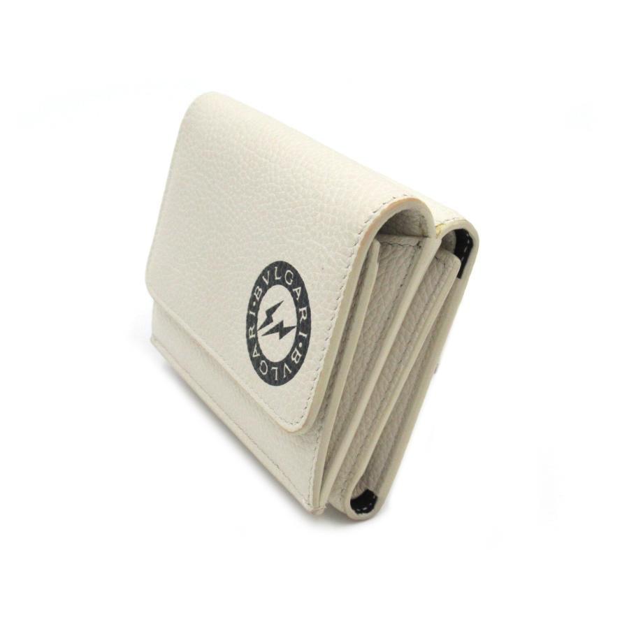 BVLGARI ブルガリ 三つ折り長財布 FRAGMENT 三つ折財布 ホワイト系 