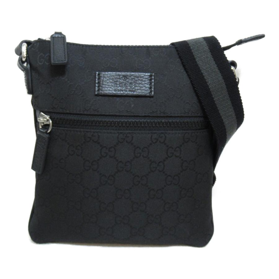 GUCCI グッチ ショルダーバッグ ブラック系 ナイロン 中古 ユニ GUCCI グッチ ショルダーバッグ ブラック系 ナイロン 中古 ユニ