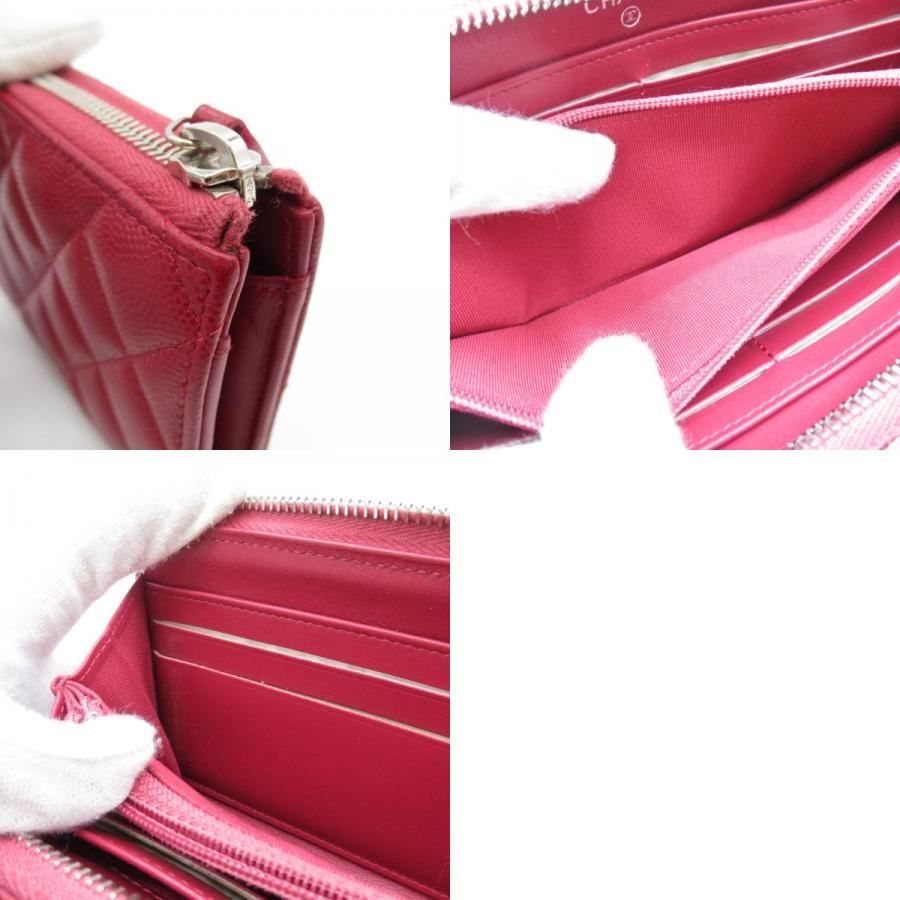 CHANEL シャネル L型ファスナー長財布 レッド系 カーフ(牛革 CHANEL シャネル L型ファスナー長財布 レッド系 カーフ(牛革