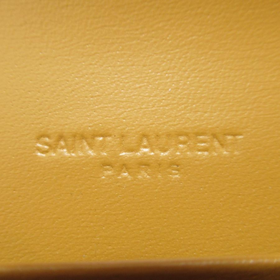 YVES SAINT LAURENT イヴ・サンローラン ショルダーバッグ チェーンショルダー バッグ イエロー系 レザー 中古 レディース｜brandoff｜09