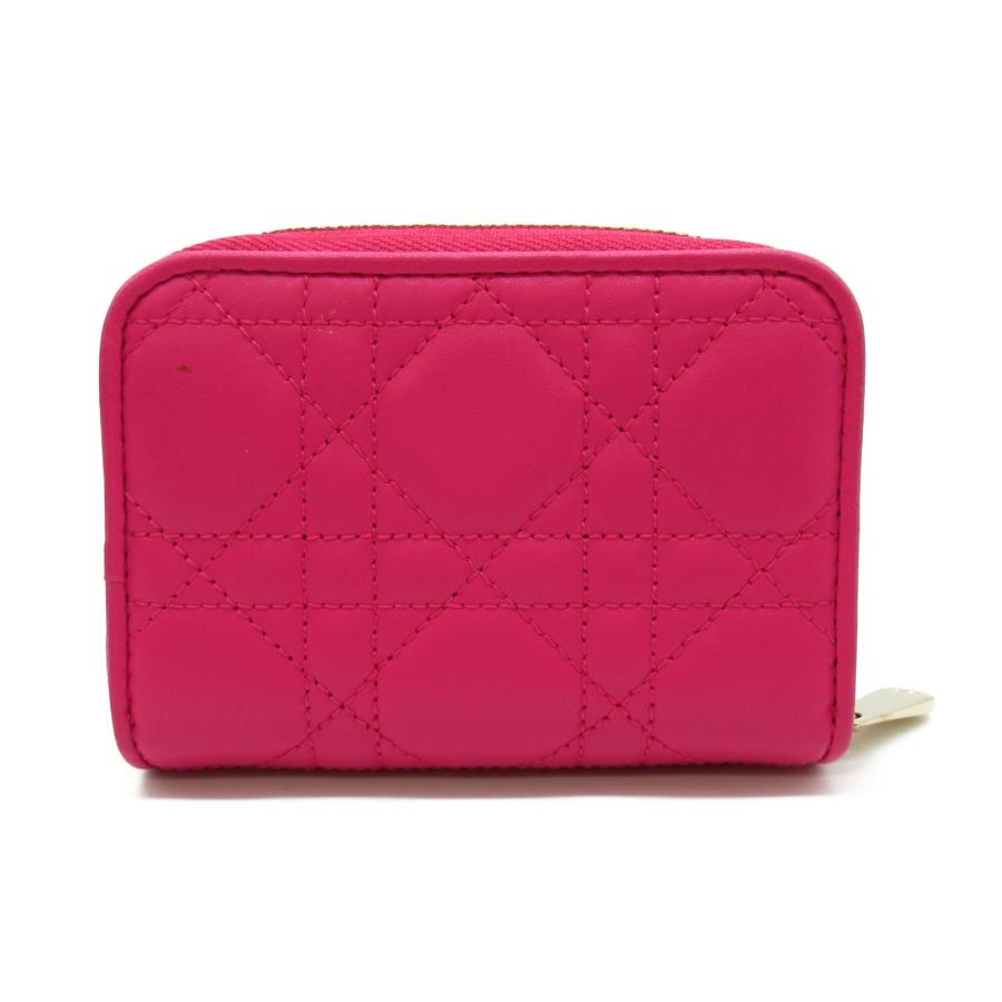 Dior ディオール カードケース ピンク系 レザー 中古 レディース Dior ディオール カードケース ピンク系 レザー 中古 レディース