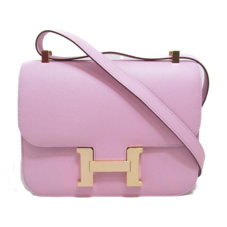 HERMES エルメス ショルダーバッグ コンスタンス24 ピンク系 レザー  