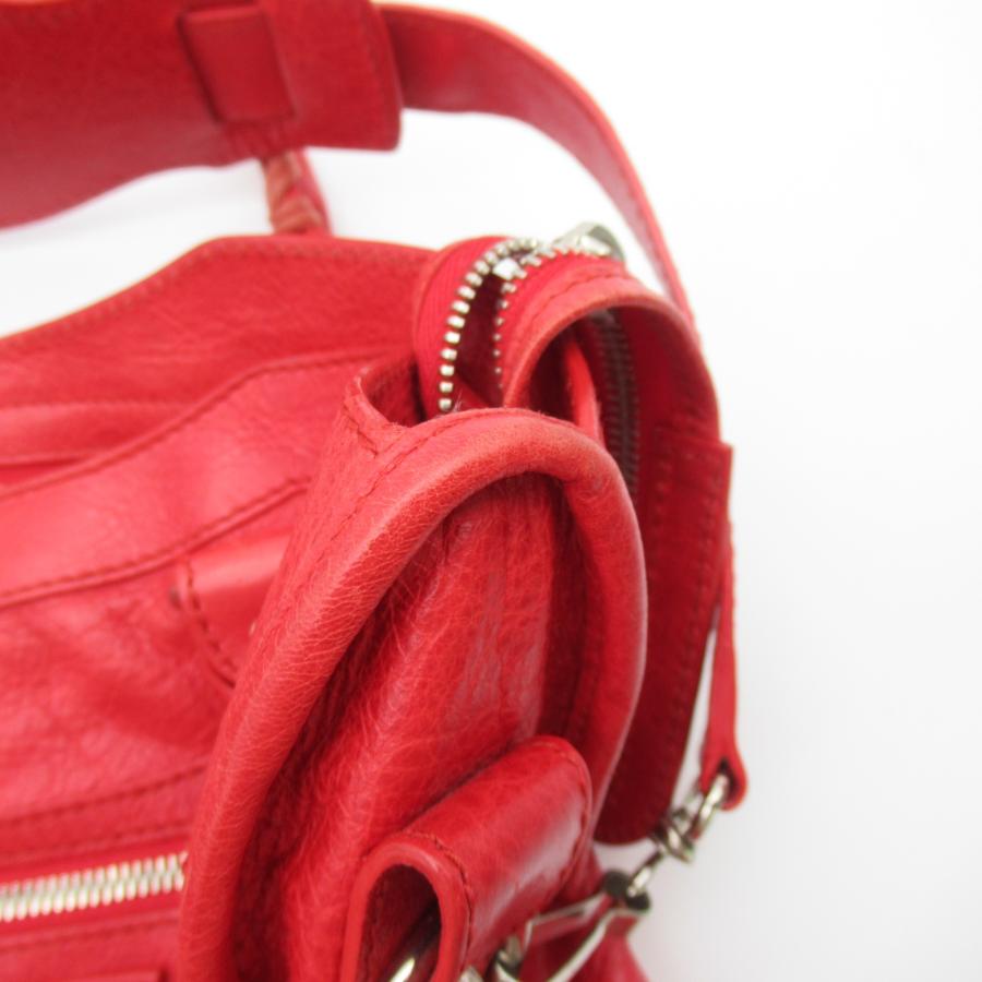 バレンシアガ ジャイアントシティ ショルダーバック レザーバッグ 赤