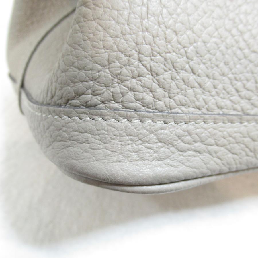HERMES グレー レザートートバッグ HERMES エルメス トートバッグ ガーデンパーティーPM グレー系