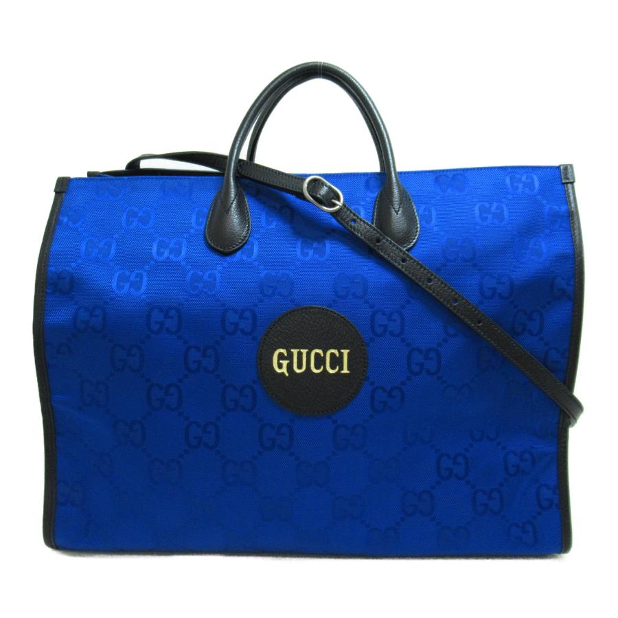 GUCCI グッチ トートバッグ 2wayトート バッグ ブルー系 レザー 