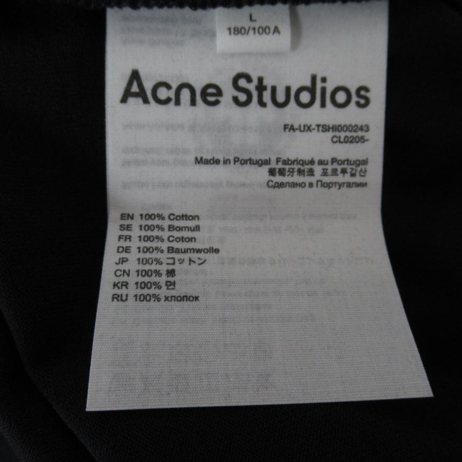 ACNE アクネ 半袖Tシャツ クルーネック Tシャツ ブラック系 コットン  ユニセックス｜brandoff｜07