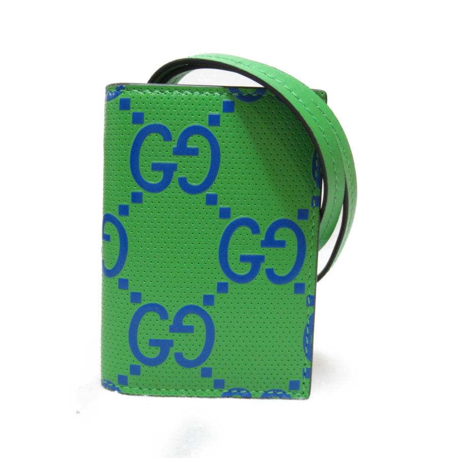 GUCCI グッチ ストラップ付 カードケース ブランドオフ レザー メンズ  