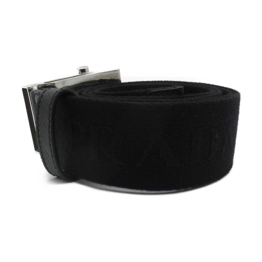 PRADA プラダ ベルト ブランドオフ キャンバス レザー メンズ PRADA プラダ ベルト ブランドオフ キャンバス レザー メンズ