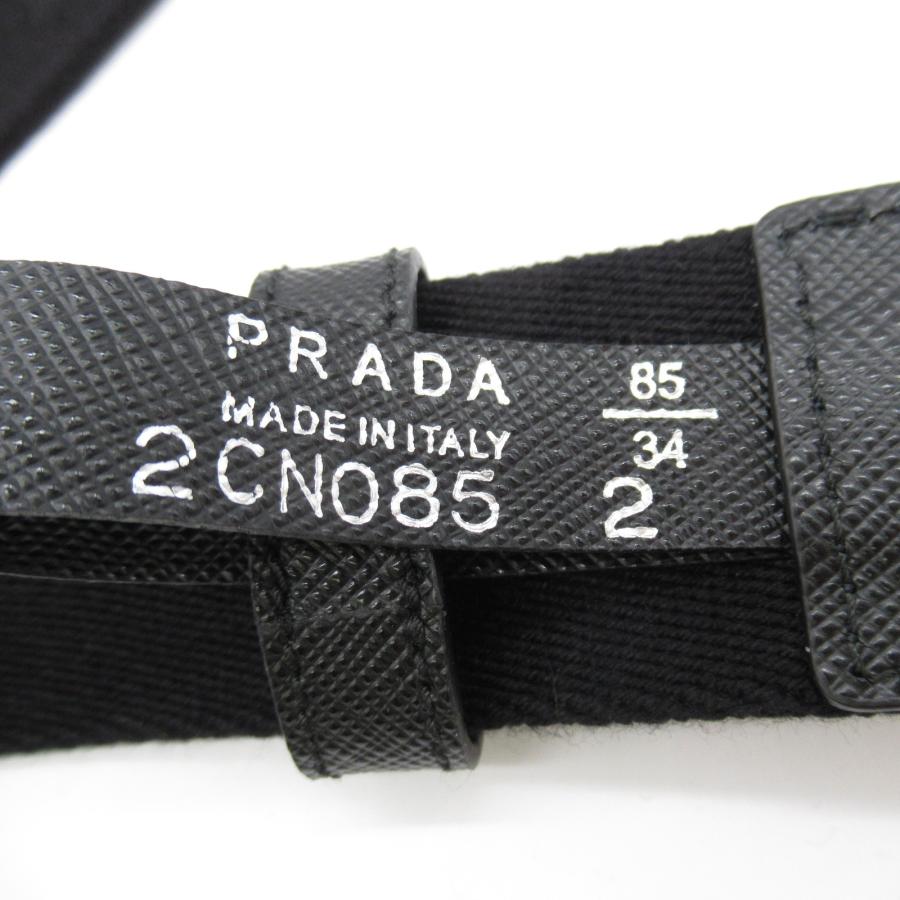 PRADA プラダ ベルト ブランドオフ キャンバス レザー メンズ PRADA プラダ ベルト ブランドオフ キャンバス レザー メンズ