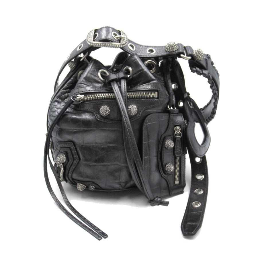 BALENCIAGA バレンシアガ ショルダーバッグ グレー系 カーフ BALENCIAGA バレンシアガ ショルダーバッグ グレー系 カーフ
