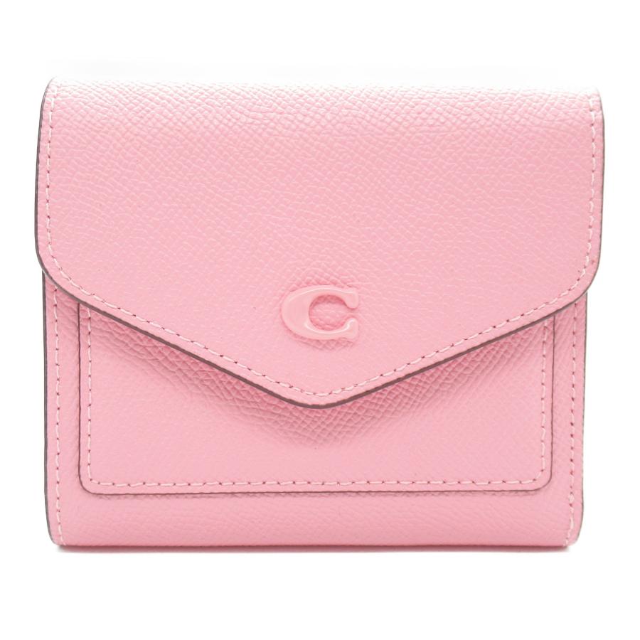 COACH コーチ 二つ折り財布 二つ折財布 ピンク系 レザー レディース 