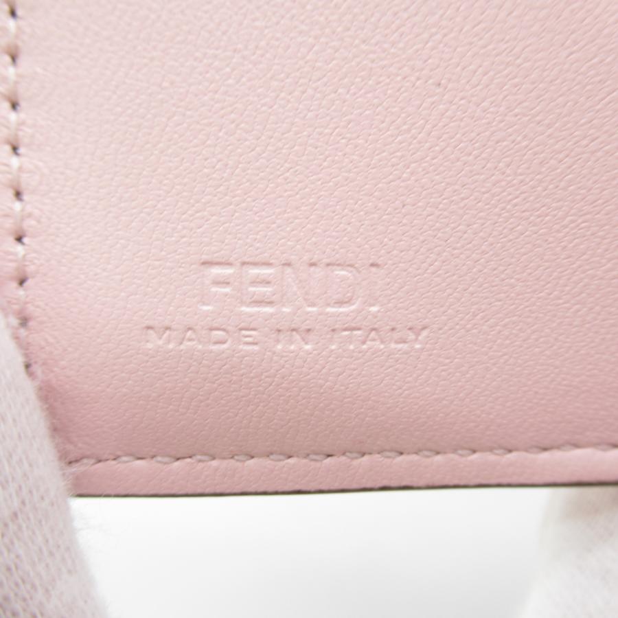 FENDI フェンディ 三つ折り財布 ピンク系 レザー レディース FENDI フェンディ 三つ折り財布 ピンク系 レザー レディース
