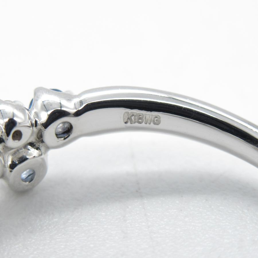 ジュエリー サファイア ダイヤモンド リング ブランドオフ JEWELRY K18WG（ホワイトゴールド） リング・指輪 K18WG 中古 レディース｜brandoff｜04