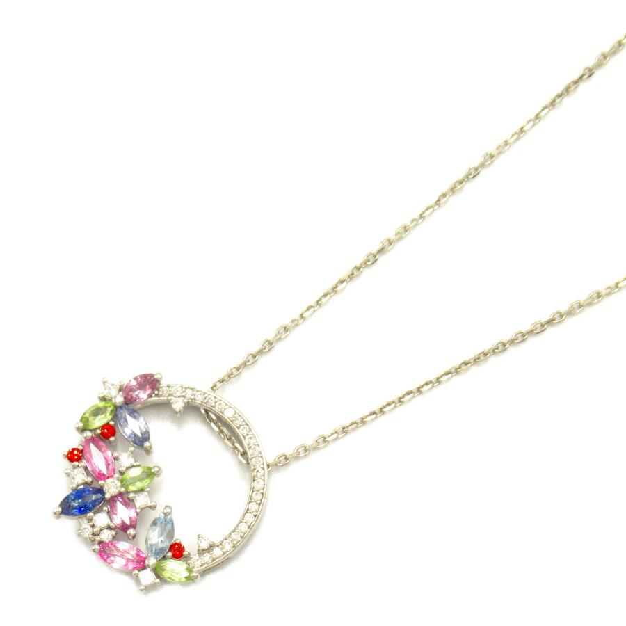 ジュエリー マルチ ダイヤ ネックレス ブランドオフ JEWELRY K18WG  