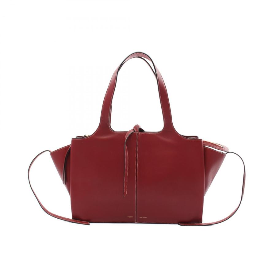 美品 セリーヌ CELINE トライフォールド ミディアム ショルダーバッグ