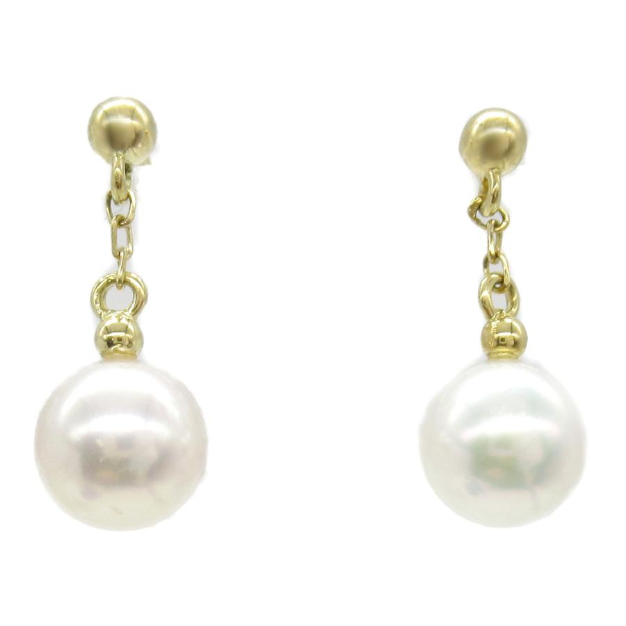 ミキモト パール ピアス ブランドオフ MIKIMOTO K18（イエローゴールド  