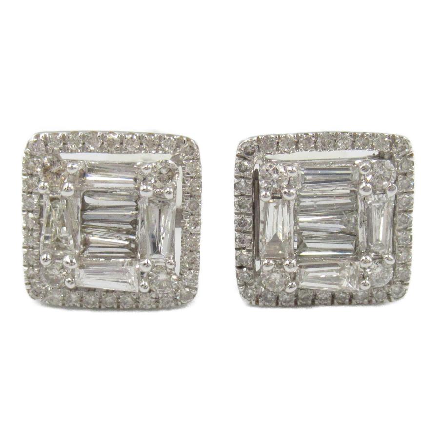 ジュエリー ダイヤ ピアス ブランドオフ JEWELRY K18WG（ホワイト  