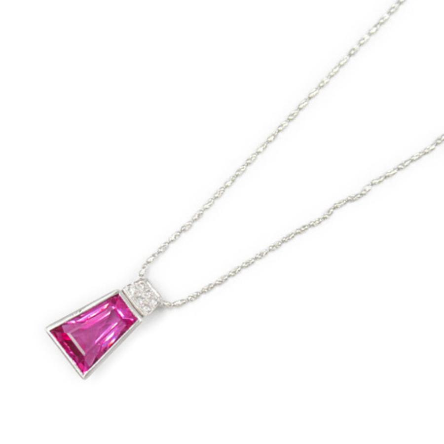ジュエリー ピンクトルマリン ダイヤ ネックレス ブランドオフ JEWELRY  