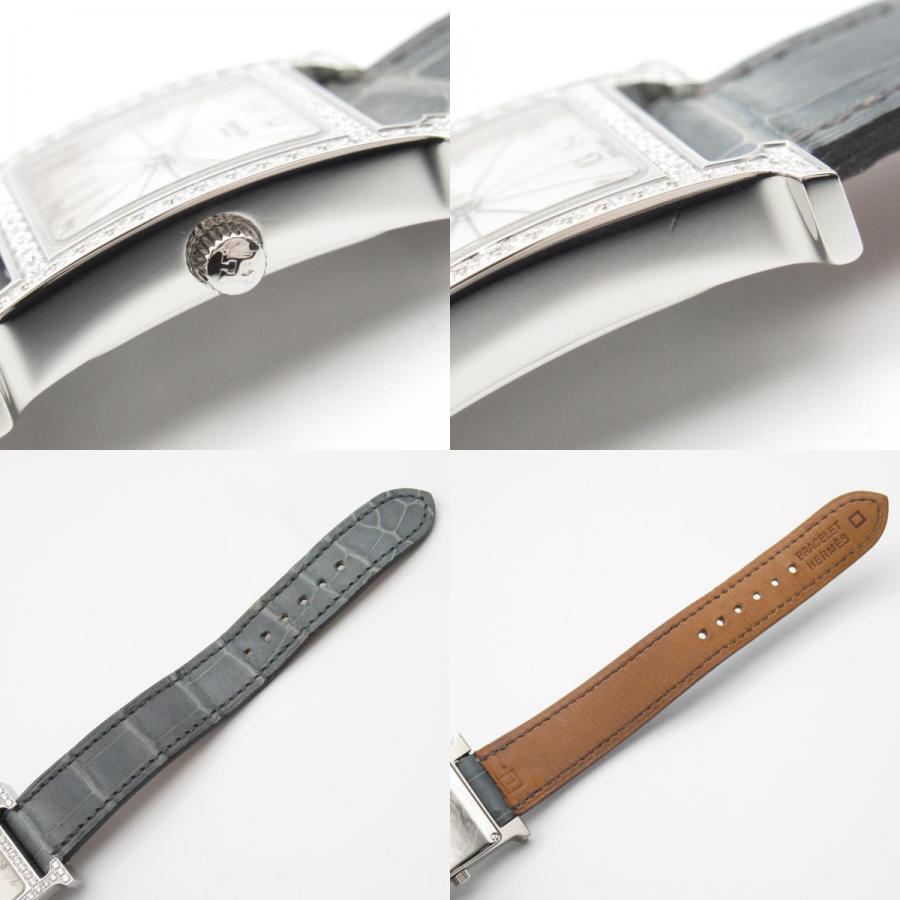HERMES エルメス Hウォッチ ダイヤベゼル ブランドオフ HERMES エルメス Hウォッチ ダイヤベゼル ブランドオフ