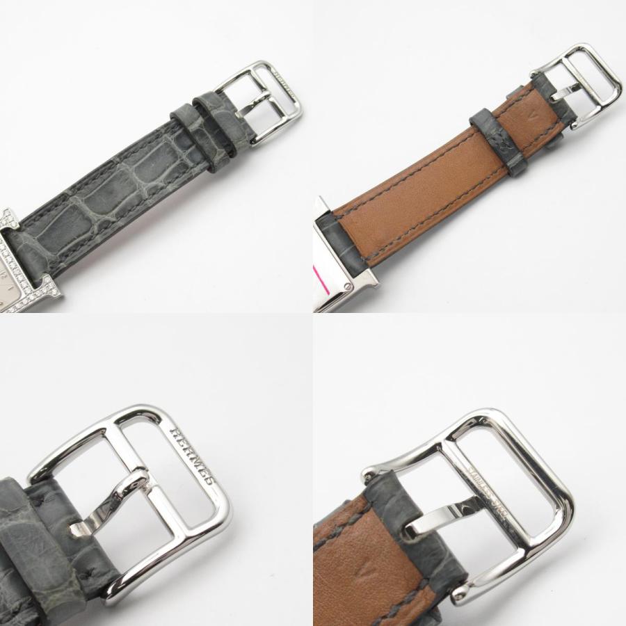 HERMES エルメス Hウォッチ ダイヤベゼル ブランドオフ HERMES エルメス Hウォッチ ダイヤベゼル ブランドオフ