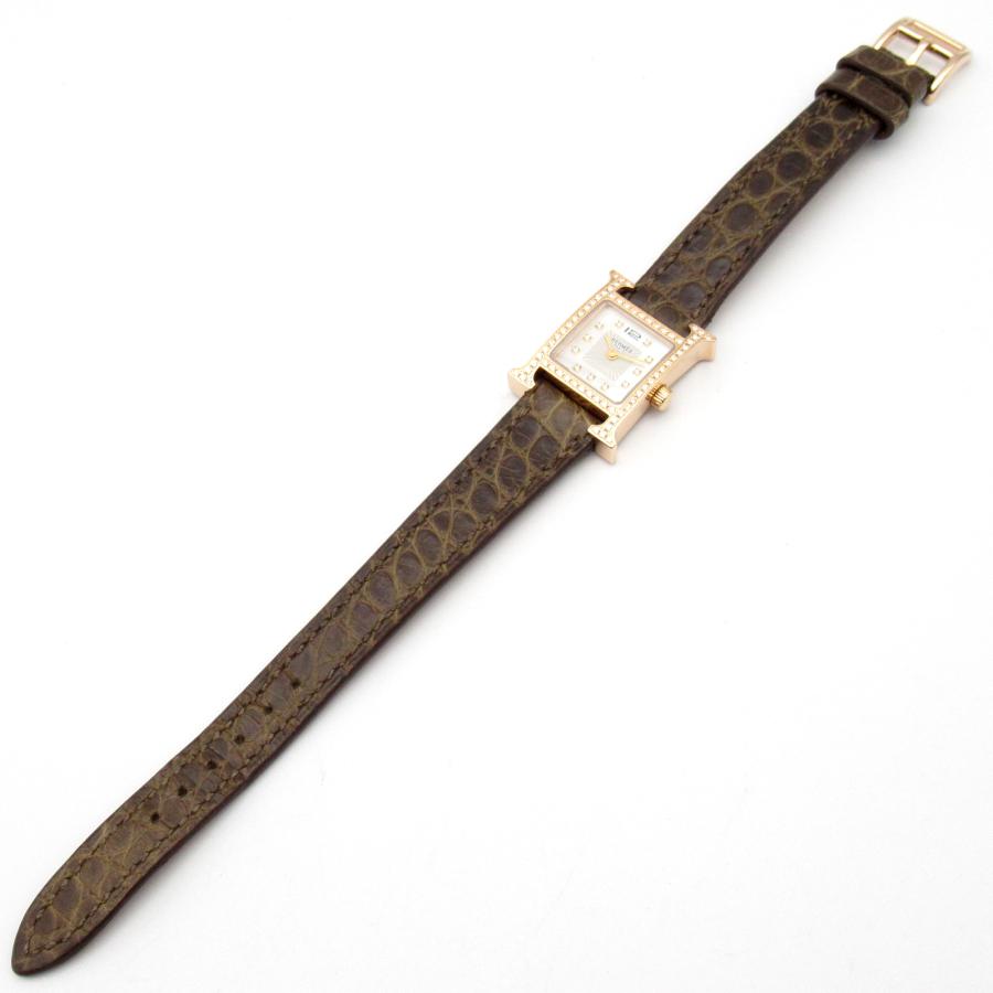 HERMES エルメス Hウォッチミニ ベゼルダイヤ/11Pダイヤ HERMES エルメス Hウォッチミニ ベゼルダイヤ/11Pダイヤ