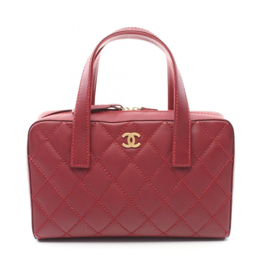 CHANEL シャネル ワイルドステッチ ココマーク ブランドオフ レザー 