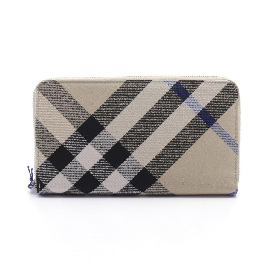 BURBERRY バーバリー ブランドオフ キャンバス ラウンド長財布 