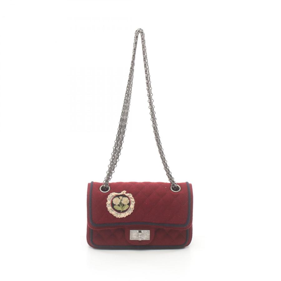 CHANEL シャネル 2.55 マトラッセ Wフラップ ブランドオフ ウール 