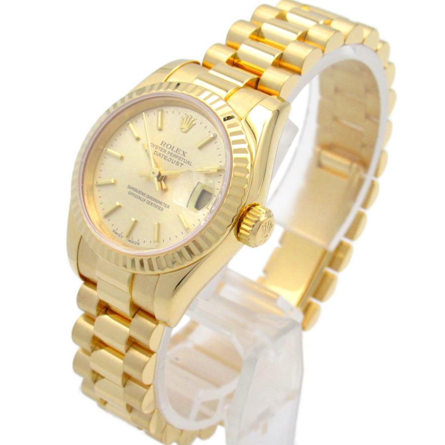 ロレックス デイトジャスト Y番 ブランドオフ ROLEX K18（イエロー