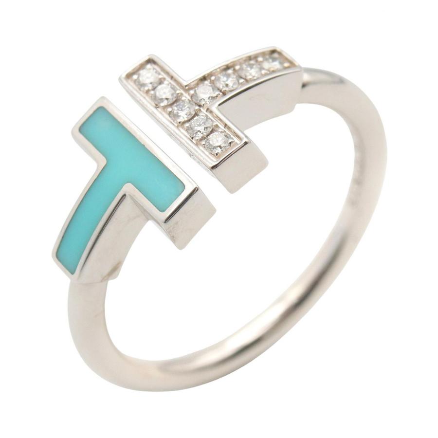 TIFFANY&Co.（ティファニー） Tワイヤー ターコイズ ダイヤ リング