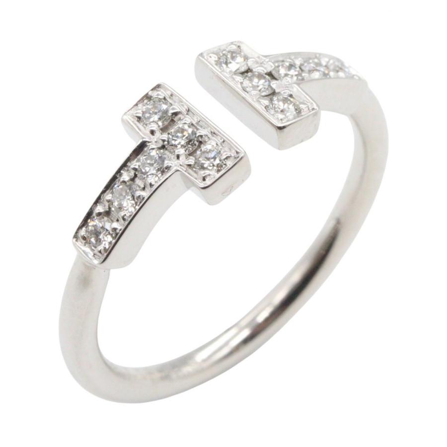 TIFFANY&Co. ティファニー Tワイヤー リング 750 K18WG TIFFANY&Co.（ティファニー） Tワイヤー ダイヤ リング ブランドオフ
