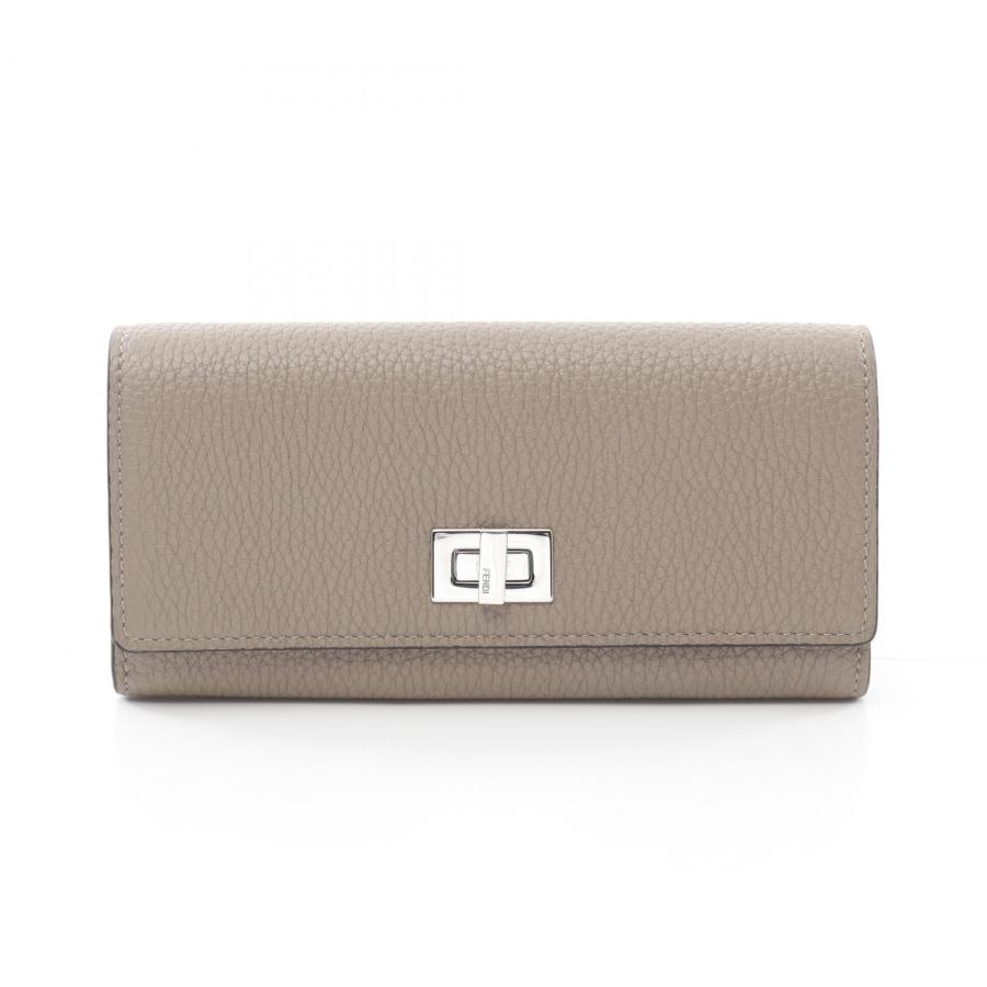 FENDI フェンディ ピーカブー ブランドオフ レザー 二つ折り長 FENDI フェンディ ピーカブー ブランドオフ レザー 二つ折り長