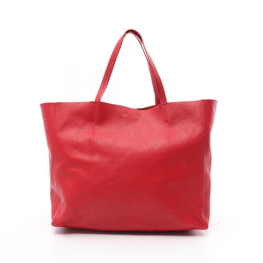 セリーヌ ホリゾンタルカバピンクオレンジレザートートバッグ CELINE CABAS（CELINE） 【質Shop天満屋】【人気】セリーヌ レザー バイカラー