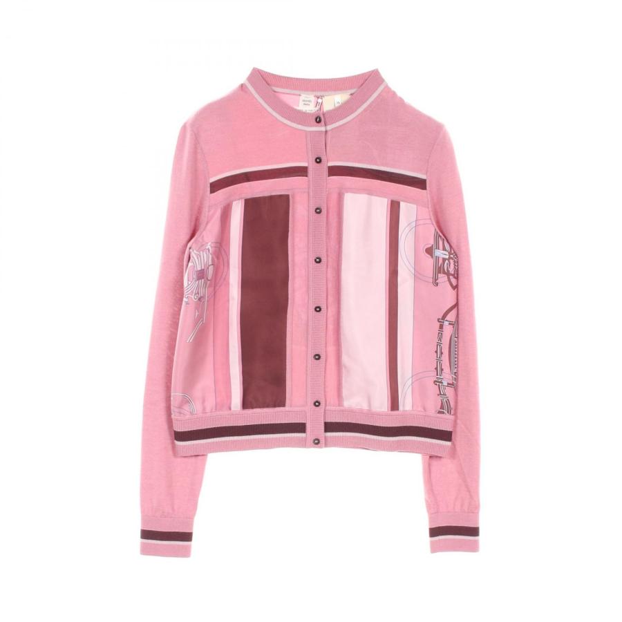 美品！エルメス　ツイルレーヌ　カシミアカーディガン　ボルドー　馬車 美品！エルメス ツイルレーヌ カシミアカーディガン ボルドー 馬車